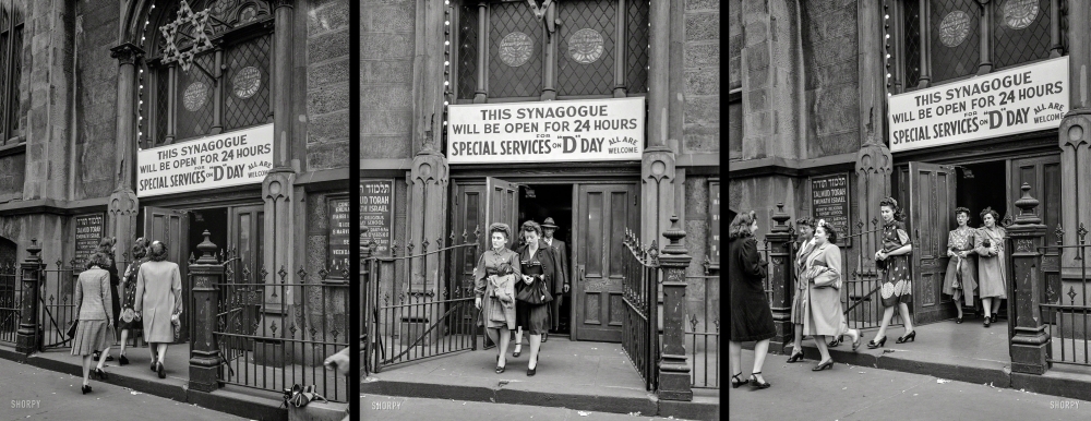 Photo showing: Special Services -- June 6, 1944. New York. Congregation Emunath Israel. D-Day services in a synagogue on West 23rd Street. Office of War Information.