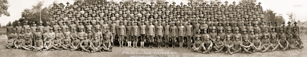 Photo showing: Camp Grant -- Sept. 24, 1918. 5th Company, 161st Depot Brigade, Camp Grant, Illinois.