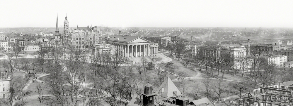 Photo showing: Richmond Redux -- Circa 1912. Panorama of Virginia State Capitol, Richmond. Made from two 8x10 inch glass negatives.