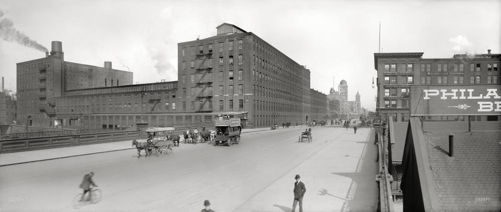 Photo showing: Baldwin Locomotive Works -- Philadelphia circa 1908. Panorama of two 8x10 inch glass negatives.