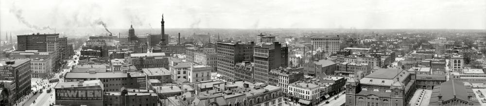 Photo showing: Indianapolis Panorama -- Circa 1907. Indianapolis, Indiana. Ginormous panorama made from four 8x10 glass negatives. 