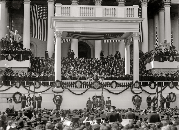 Photo showing: The New President: 1921 -- Inauguration of President Warren G. Harding.