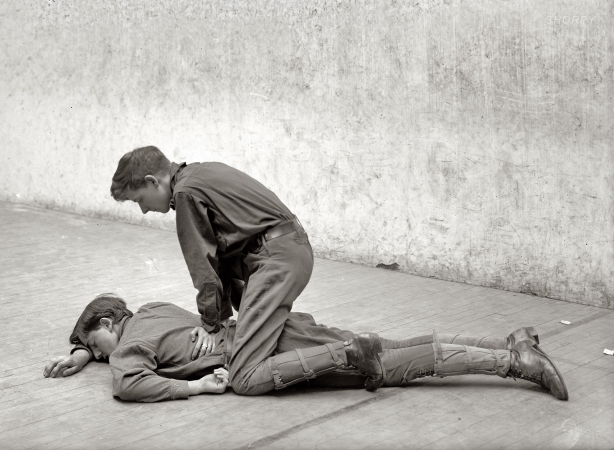 Photo showing: Be Prepared -- Washington, D.C. Boy Scout training demonstration, 1912.