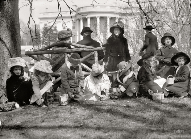 Photo showing: With Eight You Get Egg Roll -- Easter egg rolling at White House, 1911.