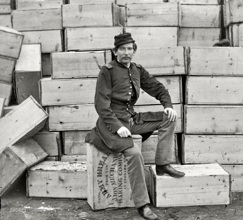 Photo showing: Army Bread -- February 1863. Captain J.W. Forsyth, provost marshal, Aquia Creek, Virginia.