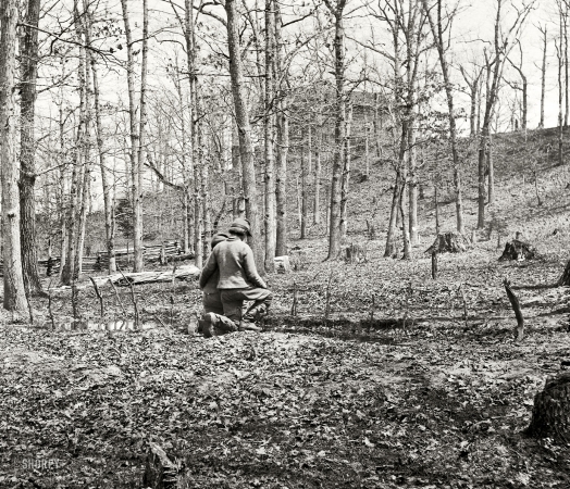 Photo showing: Reunion: 1862 -- Prince William County, Virginia. Along Bull Run near Sudley Church. March 1862.