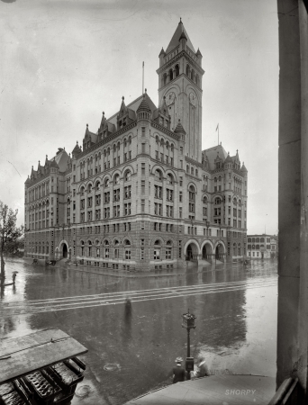 Photo showing: The Old Post Office -- Post Office Department, Washington, circa 1908. The Old Post Office building.