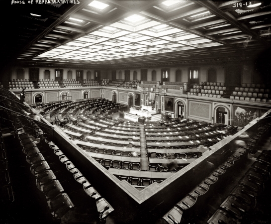 Photo showing: House of Representatives -- The House Chamber, U.S. Capitol, Washington, D.C. circa 1908.