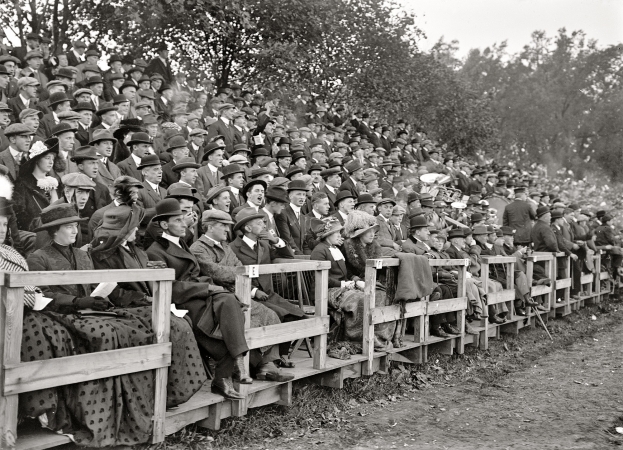 Photo showing: Football Crowd: 1912 -- Football. Georgetown-Carlisle game; Glenn Warner, the latter being the Carlisle coach, better known as Pop.