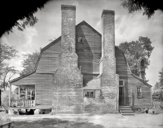 Photo showing: Chimney Side -- Charles County, Maryland, circa 1936. Locust Hill, Port Tobacco vicinity.
