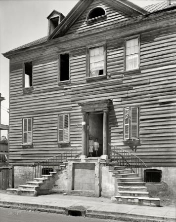 Photo showing: The Quarters -- Charleston, South Carolina 1937. 7-9-11 Beaufain Street, The Quarters.