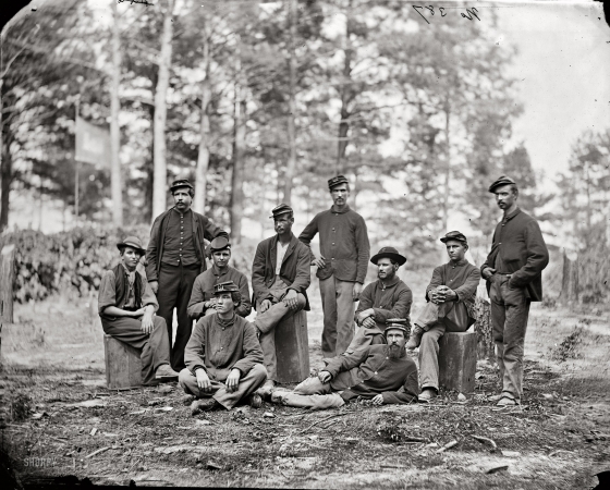 Photo showing: Union Army Soldiers -- Petersburg, Virginia, August 1864.