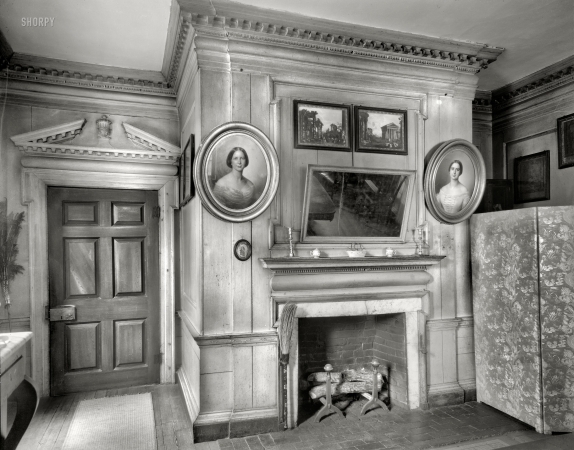 Photo showing: Parlor Portraits -- Charles City County, Virginia 1932. Shirley house dates from circa 1650.
