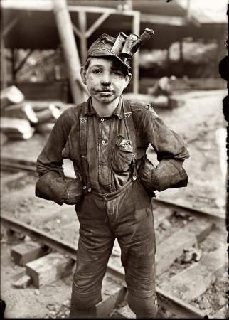 Photo showing: Tipple Boy -- October 1908. Tipple boy at the Turkey Knob coal mine in Macdonald, West Virginia.