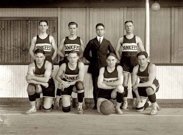 Photo showing: Meet the Yankees -- Yankee group, 1921. More of the basketball-playing Yankees in Washington, D.C. 