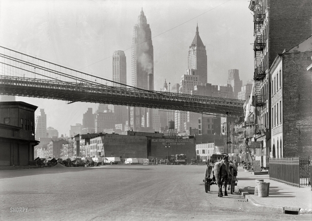Photo showing: South Street, New York -- November 28, 1933.