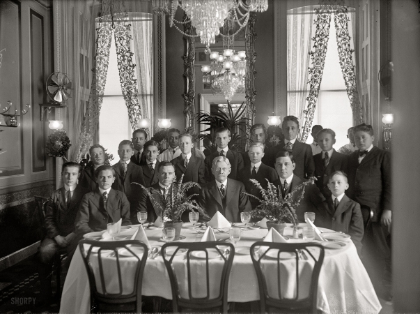 Photo showing: Senate Page Dinner -- Washington, D.C., 1916.