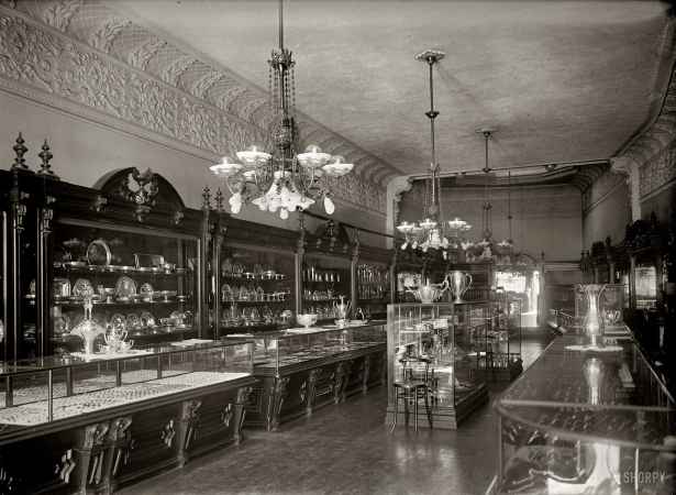 Photo showing: Jewelry Store: 1915 -- Dec. 18, 1915. Mrs. Edith Bolling Galt Wilson. Her jewelry store, Galt & Bro. 1107 Pennsylvania Ave.
