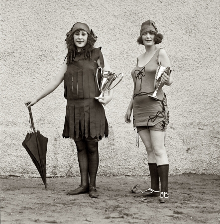 Photo showing: It Was the Costumes -- Washington, D.C. June 17, 1922. Winners of a beauty contest at Washington's Tidal Bathing Beach.