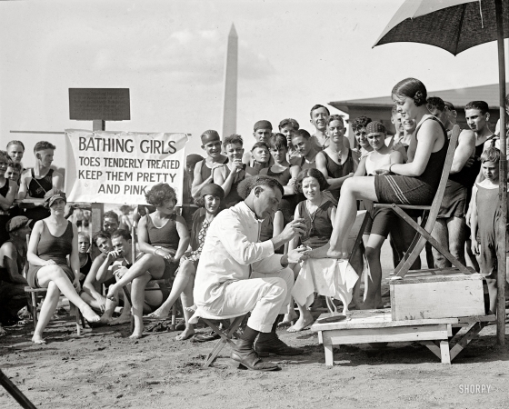 Photo showing: Pretty in Pink -- Washington, D.C. August 16, 1922.  Toe Doctor.