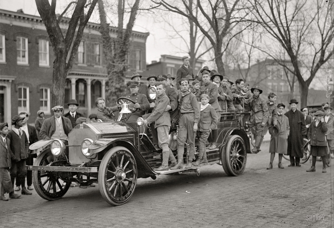 Photo showing: Boy Scout Fire Drill -- Washington, D.C., circa 1916.