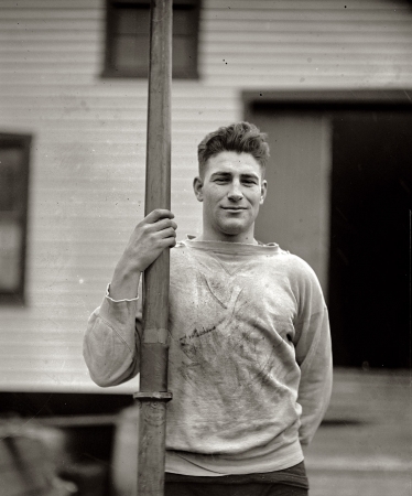 Photo showing: Oarsman Bolles -- March 20, 1923. H.A. Bolles, Annapolis Crew Captain.