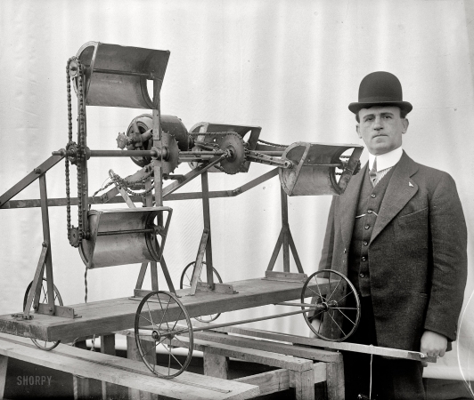 Photo showing: You Know You Want One -- Circa 1914-1918, an inventor and invention.