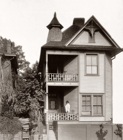 Photo showing: A Man and His Porch -- 1899 or 1900, probably near Atlanta, Georgia.