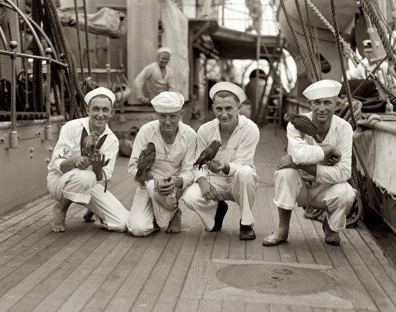 Photo showing: Gobs of Pets -- September 7, 1923. Massachusetts Nautical School.