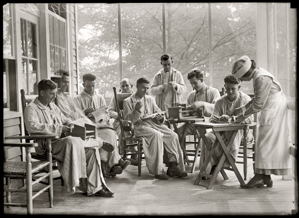 Photo showing: Vets on the Mend -- Walter Reed Hospital, Washington, D.C. circa 1918-19.