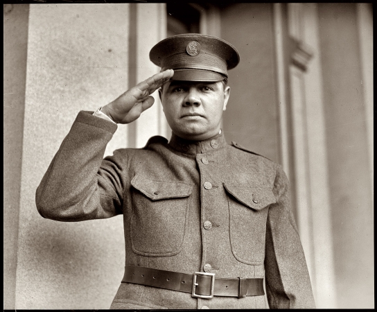 Photo showing: Private Ruth -- Yankees slugger Babe Ruth on May 28, 1924, shortly after signing up for a three-year stint in the New York National Guard.