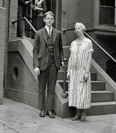 Photo showing: Leonard and Edna -- June 3, 1924. Leonard and Edna Wilbur, children of Navy Secretary Curtis Wilbur.