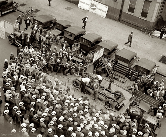 Photo showing: Build-a-Buick -- Washington, D.C., 1924. Proof of Buick standardization of units.