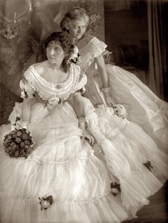 Photo showing: Belles of the Ball -- New York, 1906. The Gerson sisters in costume for the Crinoline Ball.