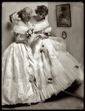 Photo showing: The Letter -- The Letter. New York, 1906. Gerson sisters in costume for the Crinoline Ball.
