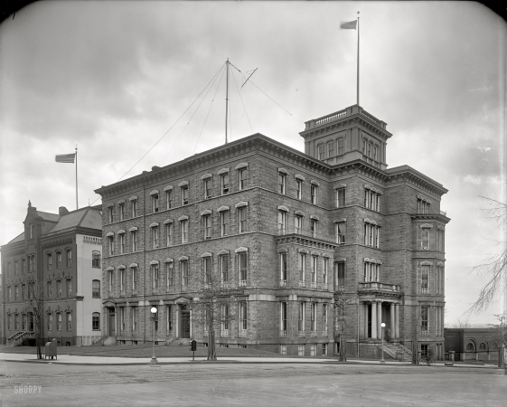 Photo showing: Public Health: 1914 -- U.S. Public Health Service and Geodetic Survey Library, B Street and New Jersey Avenue S.E., Washington, D.C.