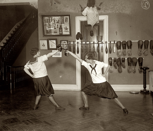 Photo showing: En Garde -- Western High School fencing team. Washington, D.C May 14, 1925.