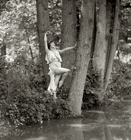 Photo showing: Water Nymphet -- June 30, 1925. Miss Dorothy Brautigam of the National American Ballet.