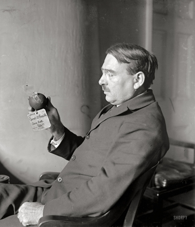 Photo showing: Original Baseball -- Washington, D.C., October 8, 1925. Patent Office. Original baseball patented 1883 by S.D. Castle.