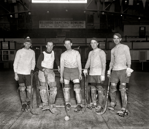 Photo showing: Roller Hockey -- Washington, D.C. January 15, 1926. Arcade Roller Hockey Club.