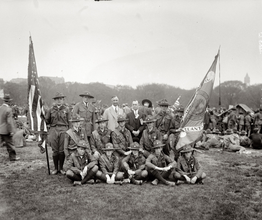 Photo showing: Jersey Scouts -- Washington, D.C., 1926. Atlantic City Boy Scouts on Ellipse.