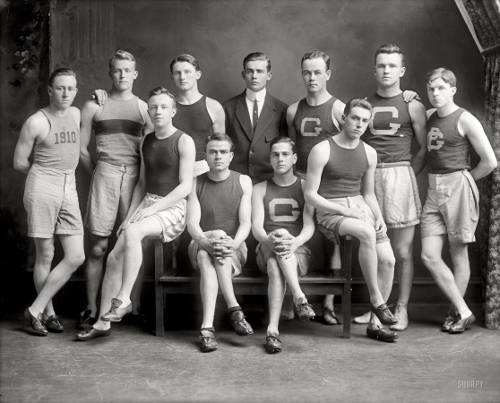 Photo showing: A Fast Crowd -- Washington, D.C., circa 1910. Georgetown Preparatory varsity track team.