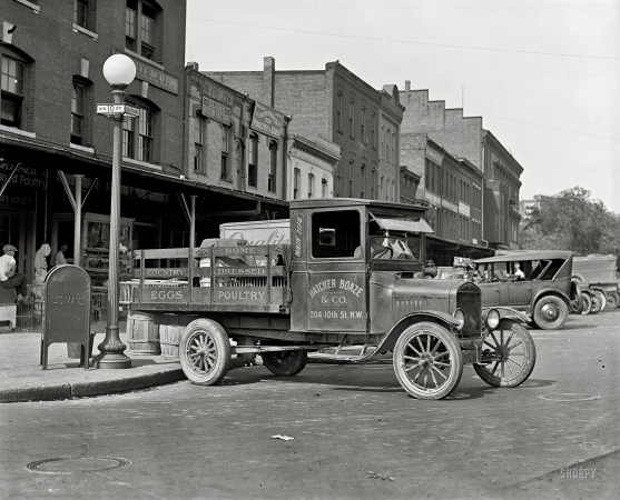 Photo showing: The Egg Man -- Washington, D.C., circa 1926. Ford Motor Co., Hatcher Boaze truck.