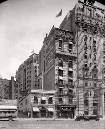 Photo showing: Hotel Occidental -- Washington, D.C., circa 1920. Gustav Buchholz's Occidental hotel and restaurant on Pennsylvania Avenue.