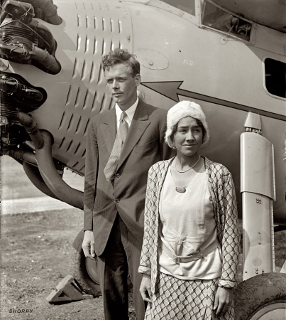 Photo showing: The Lindberghs -- September 18, 1929. Charles and Anne Morrow Lindbergh, four months after they married.