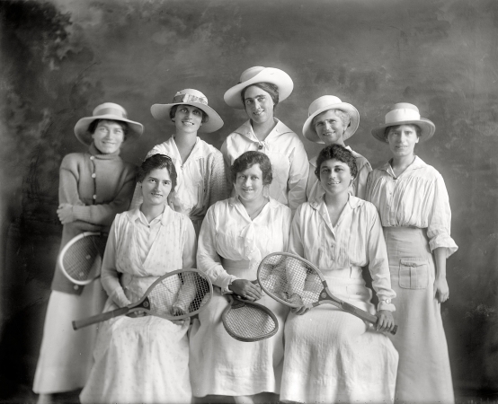 Photo showing: Racket Club -- Washington, D.C., circa 1915. Women's tennis league section leaders.
