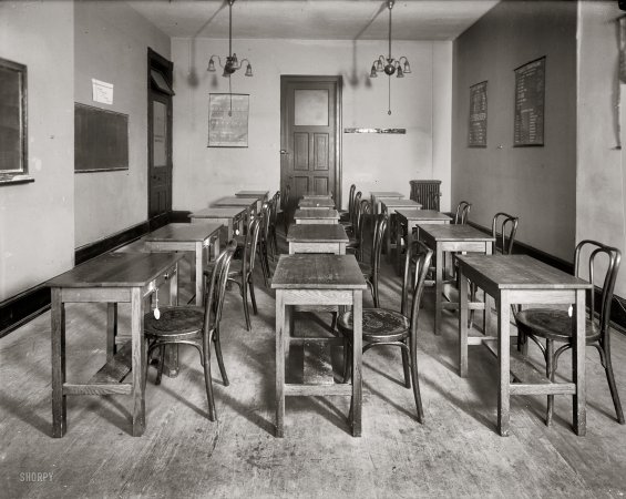 Photo showing: Positions Available -- Washington School for Secretaries classroom, 1920.