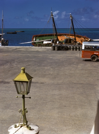 Photo showing: Virgin Islands -- December,1941. Along the waterfront of Christiansted, Saint Croix, in the Virgin Islands.