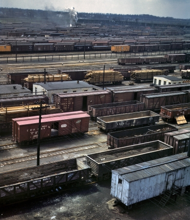 Photo showing: Rail Cars, Proviso Yard -- Chicago, April 1943. Proviso freight classification yard of the Chicago & North Western R.R.