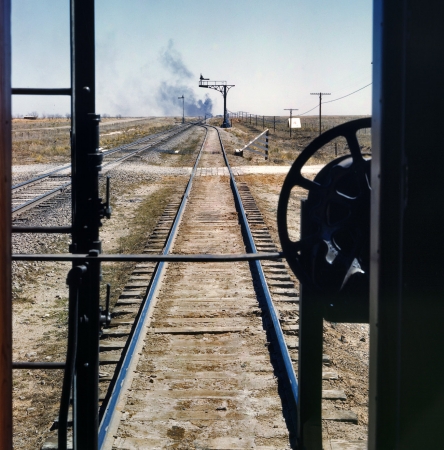 Photo showing: Melrose, New Mexico -- March 1943. Santa Fe R.R. train.